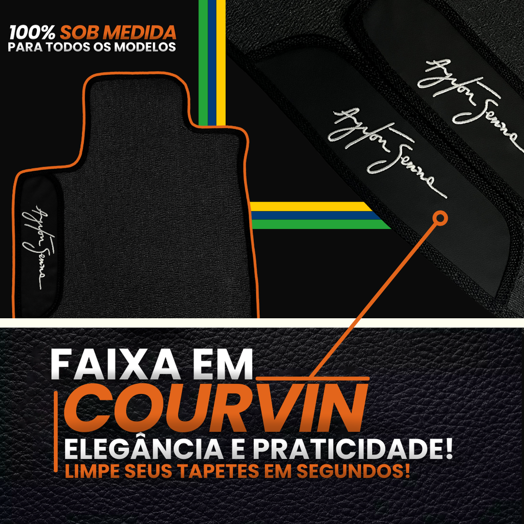 TAPETE BORRACHA PREMIUM ASSINATURA SENNA TODOS OS MODELOS (SOB MEDIDA)