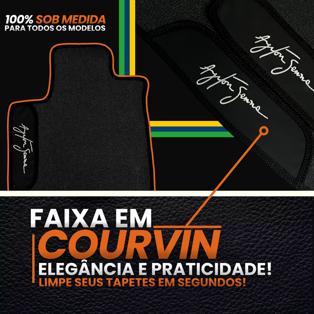 TAPETE BORRACHA PREMIUM ASSINATURA SENNA TODOS OS MODELOS (SOB MEDIDA)