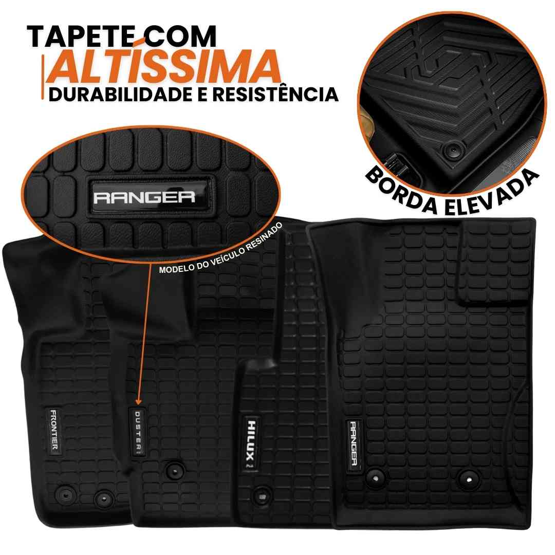 TAPETE TIPO BANDEJA PREMIUM FRONTIER 2023 A 2025 CABINE SIMPLES