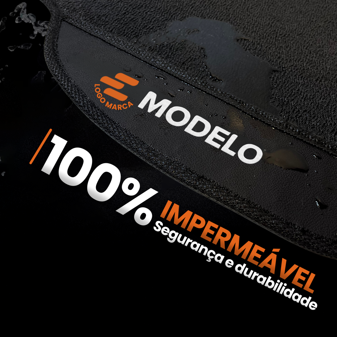 TAPETE BORRACHA PREMIUM L200 TRITON 2018 A 2024 3 PEÇAS