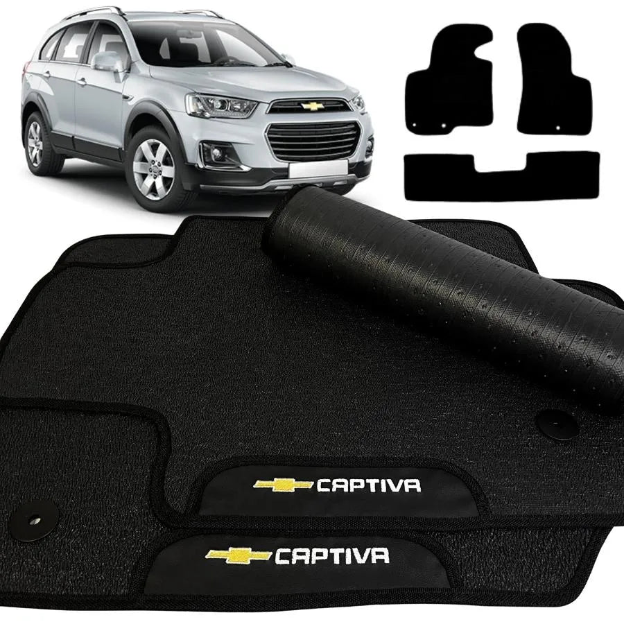 TAPETE BORRACHA PREMIUM CAPTIVA 2008 A 2017 3 PEÇAS