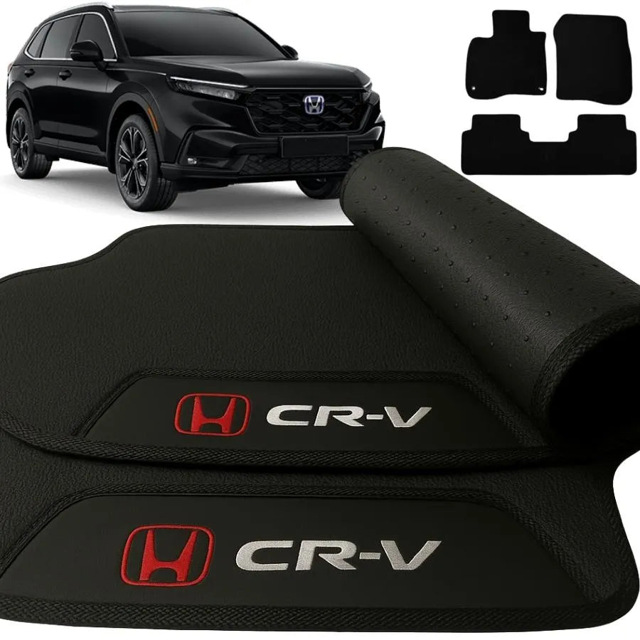 TAPETE BORRACHA PREMIUM CR-V 2019 A 2024 3 PEÇAS