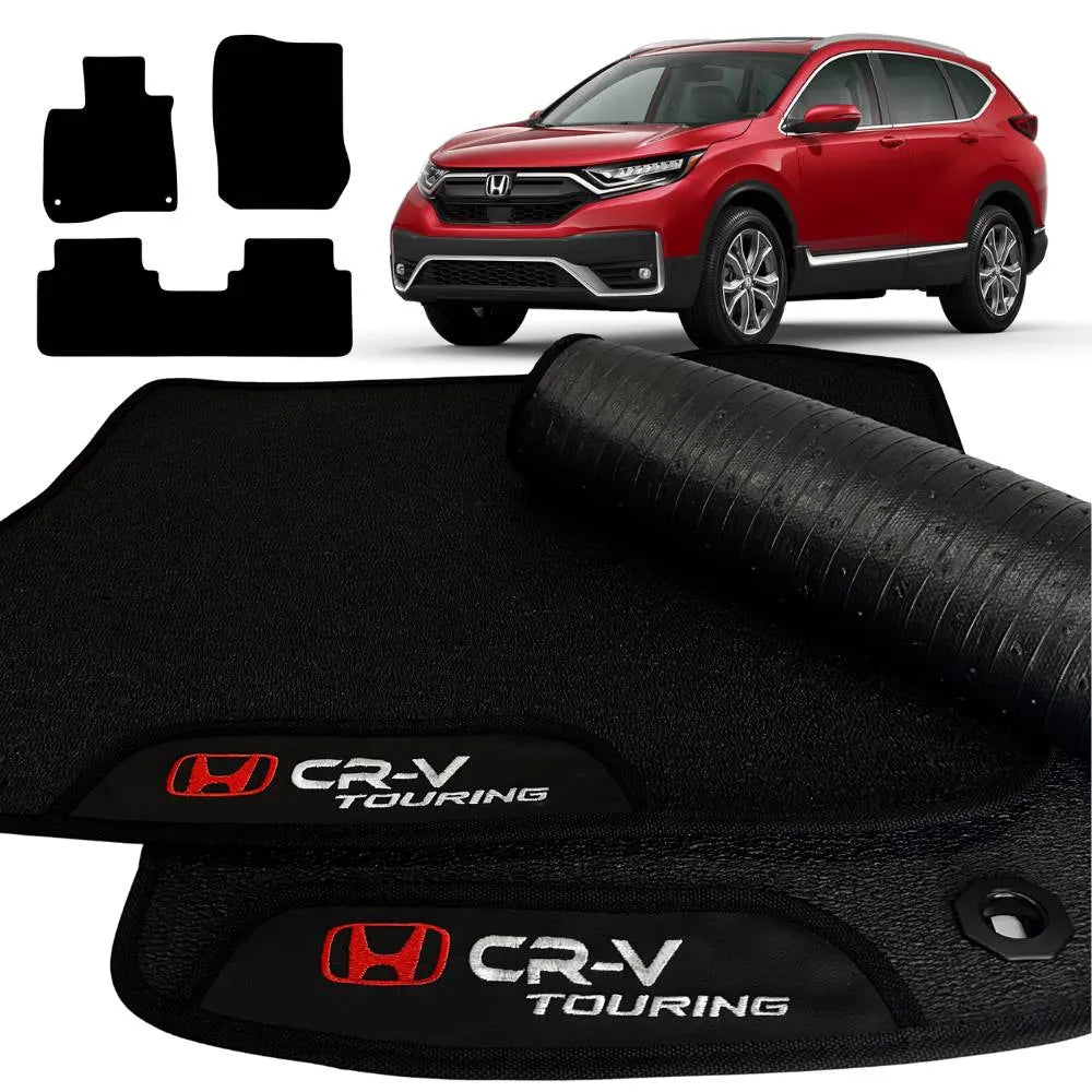 TAPETE BORRACHA PREMIUM CR-V TOURING 2019 A 2024 3 PEÇAS
