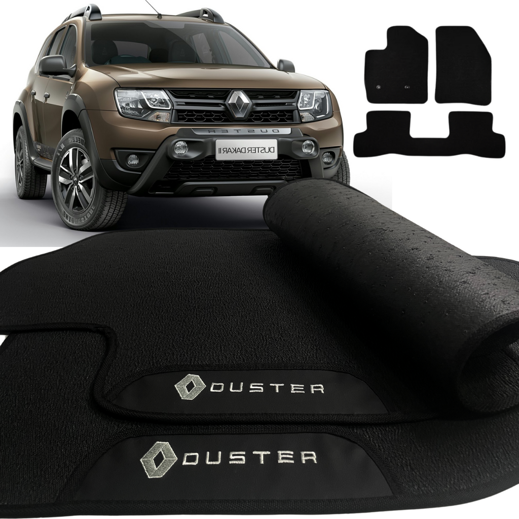 TAPETE BORRACHA PREMIUM DUSTER 2016 A 2019 3 PEÇAS