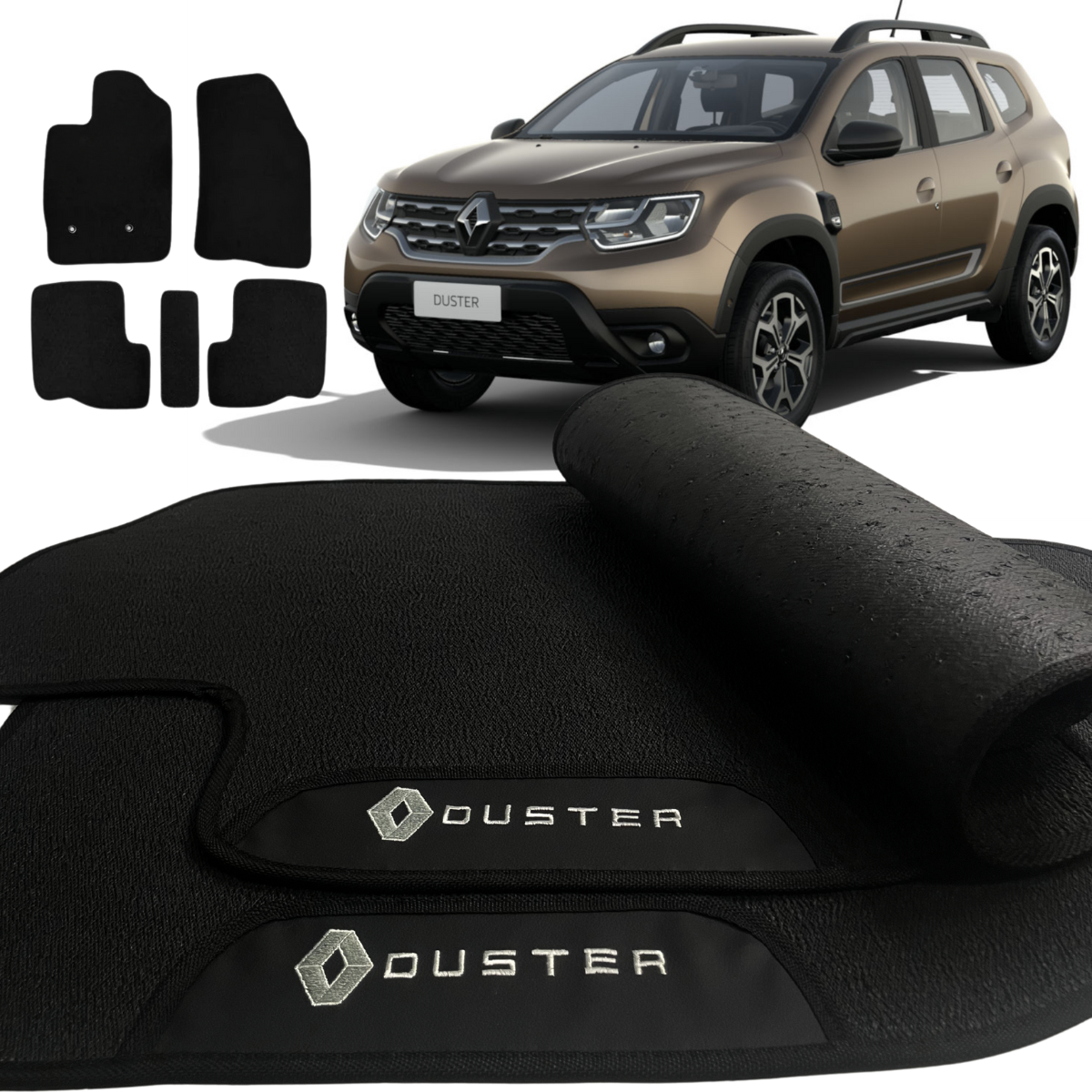 TAPETE BORRACHA PREMIUM DUSTER 2020 A 2024 5 PEÇAS