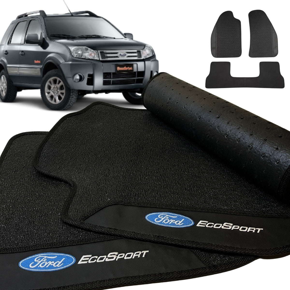 TAPETE BORRACHA PREMIUM ECOSPORT 2003 A 2012 3 PEÇAS