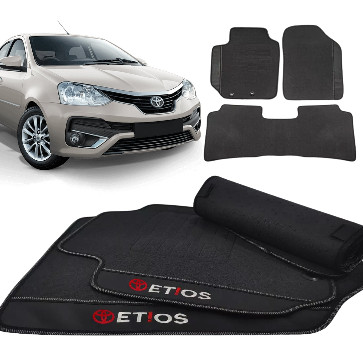 TAPETE BORRACHA PREMIUM ETIOS SEDAN 2010 A 2024