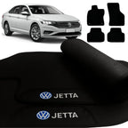 TAPETE BORRACHA PREMIUM JETTA 2018 A 2024 BORDADO 4 PEÇAS