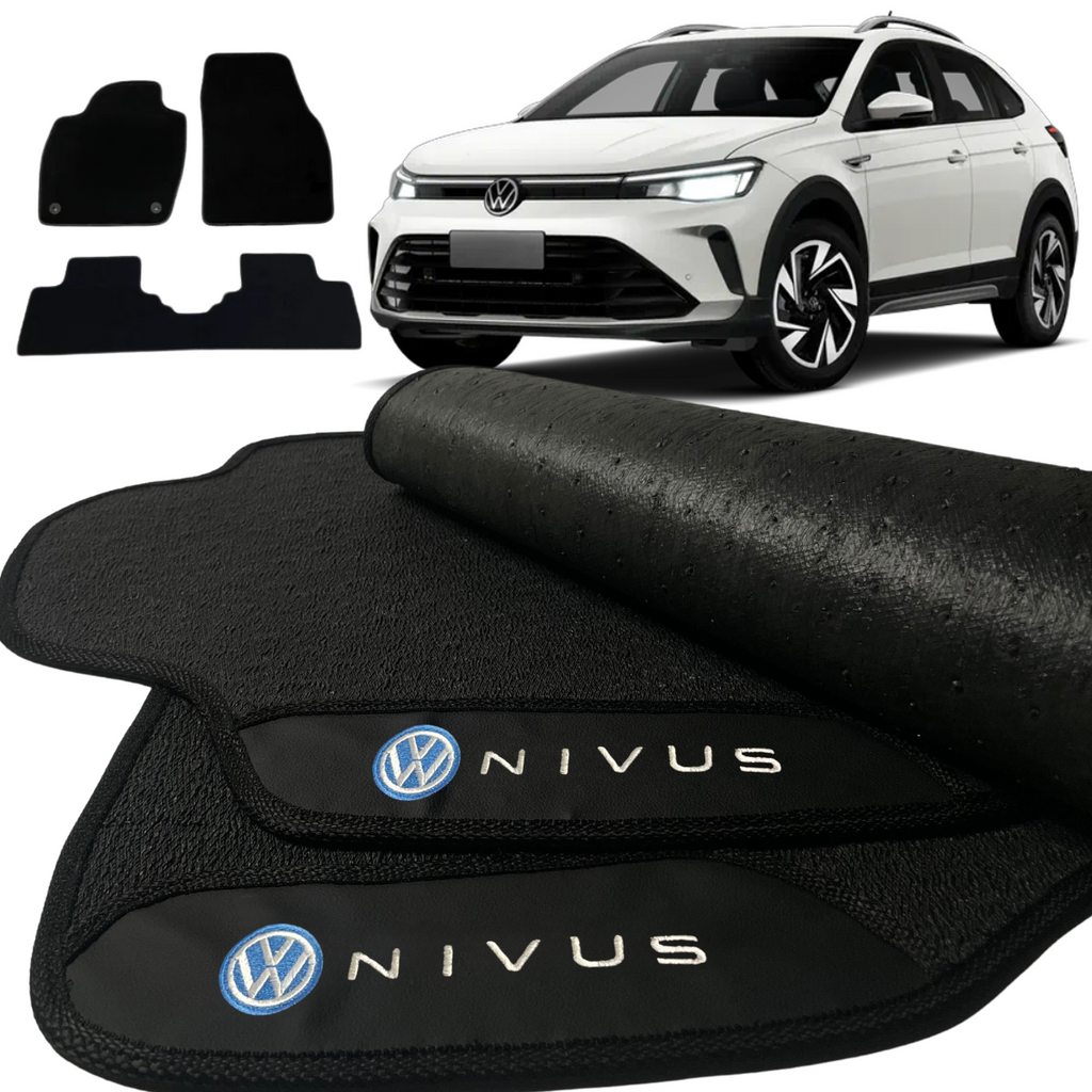 TAPETE BORRACHA PREMIUM NIVUS 2020 A 2025 3 PEÇAS