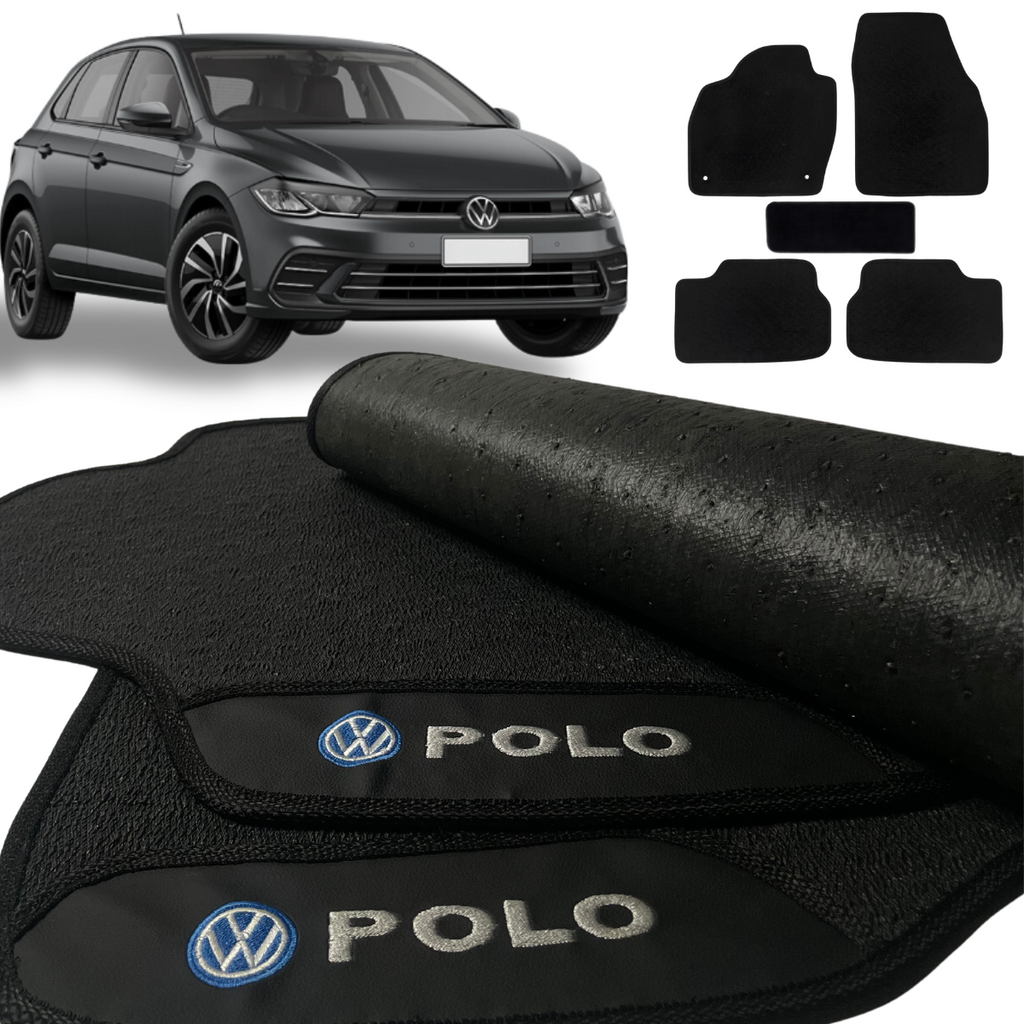 TAPETE BORRACHA PREMIUM POLO 2018 A 2024 5 PEÇAS