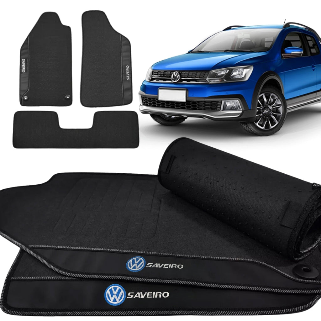 TAPETE BORRACHA PREMIUM SAVEIRO 2013 A 2024