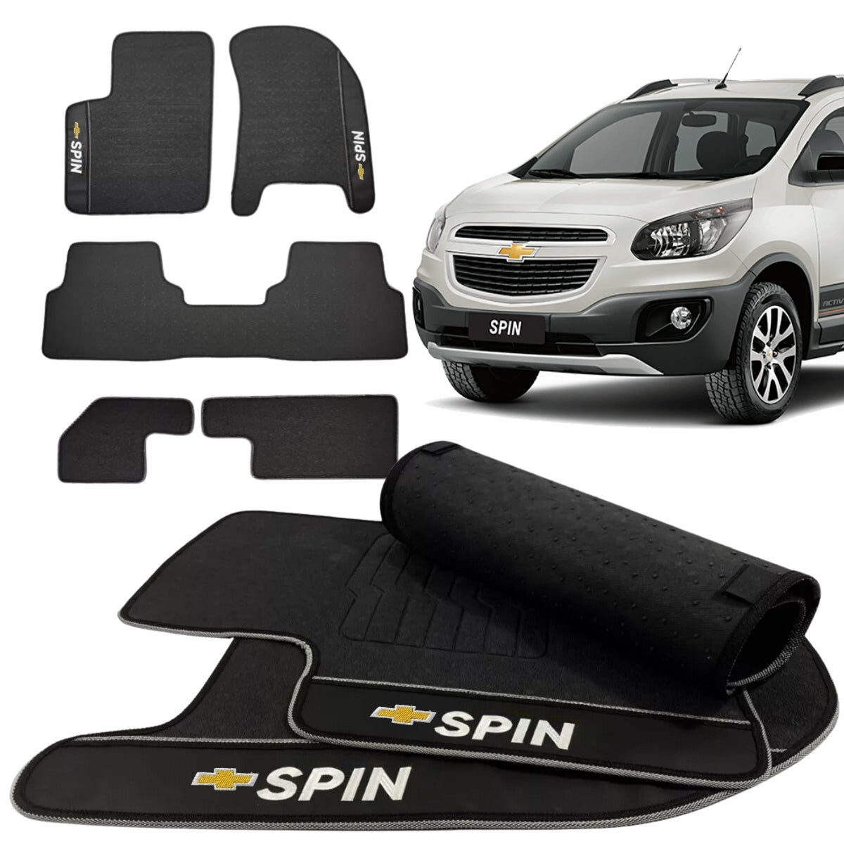 TAPETE BORRACHA PREMIUM SPIN 2012 A 2017 5 PEÇAS