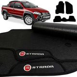 TAPETE BORRACHA PREMIUM STRADA 2012 A 2019 3 PEÇAS (CABINE DUPLA)