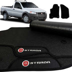 TAPETE BORRACHA PREMIUM STRADA 2012 A 2019 2 PEÇAS (CABINE SIMPLES)