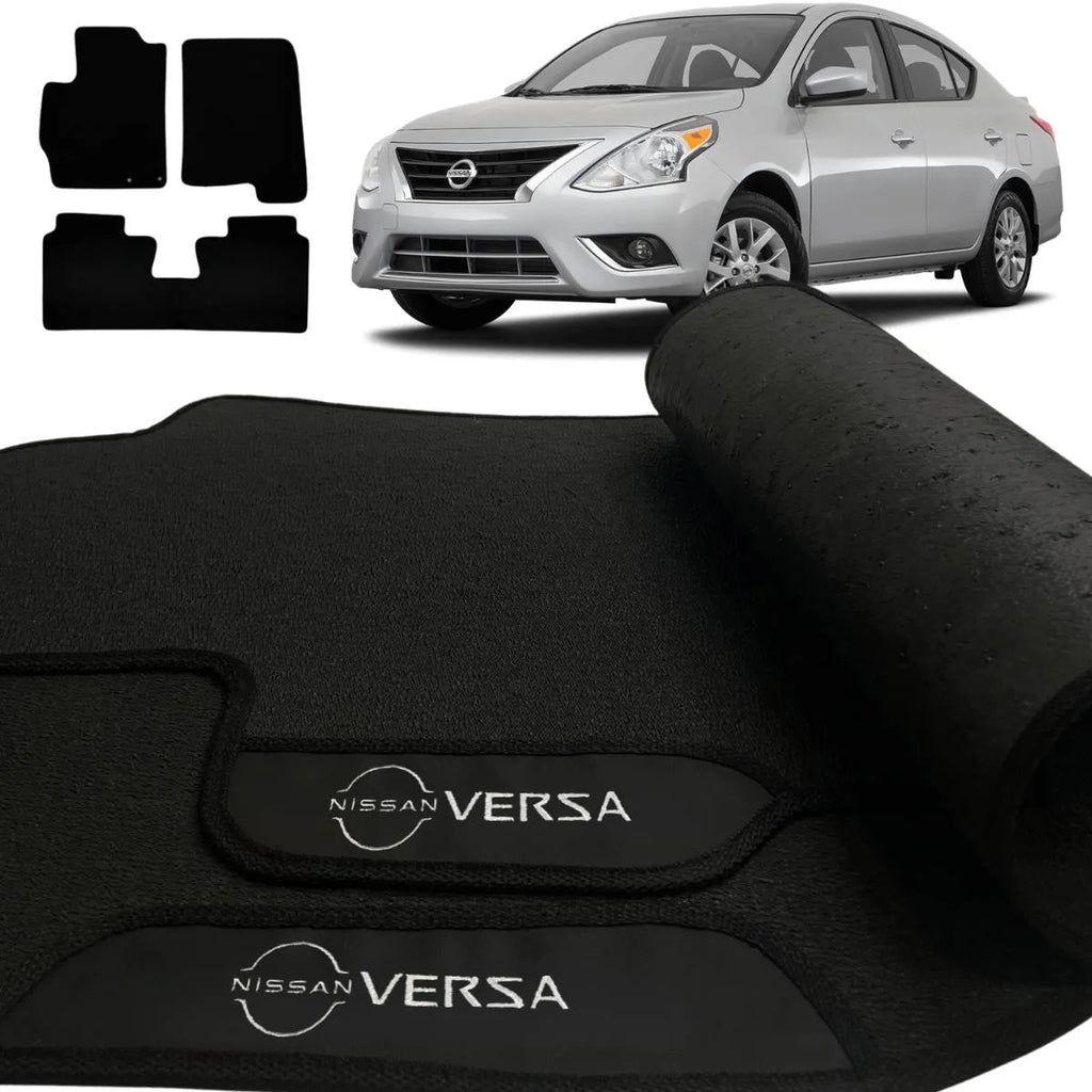 TAPETE BORRACHA PREMIUM VERSA 2011 A 2015 3 PEÇAS
