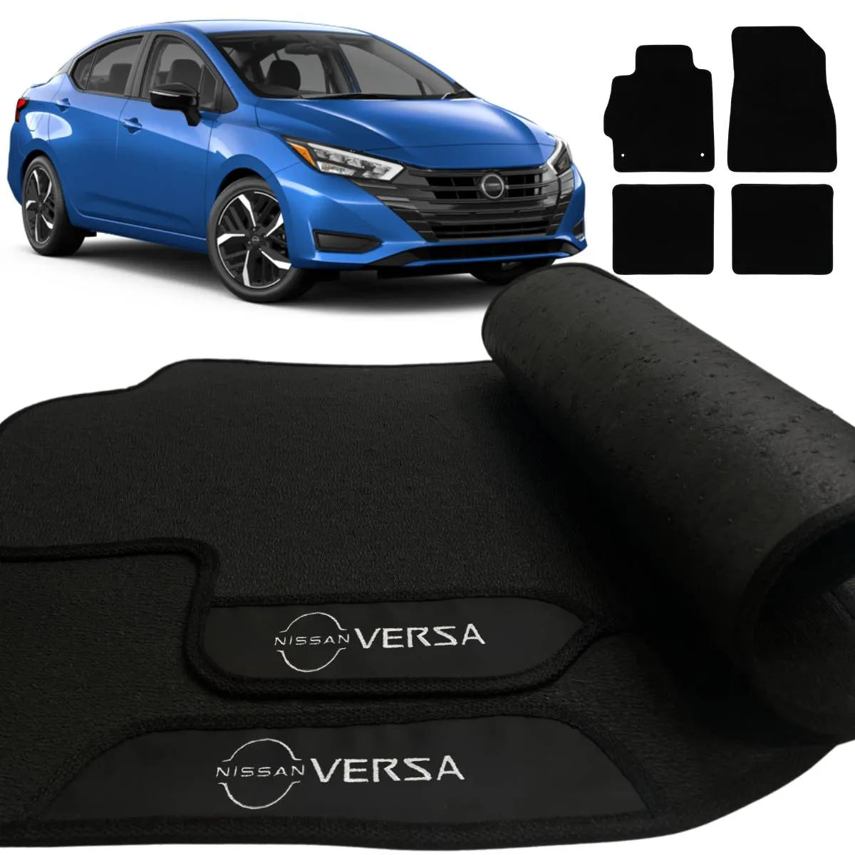 TAPETE BORRACHA PREMIUM VERSA 2020 A 2025 4 PEÇAS