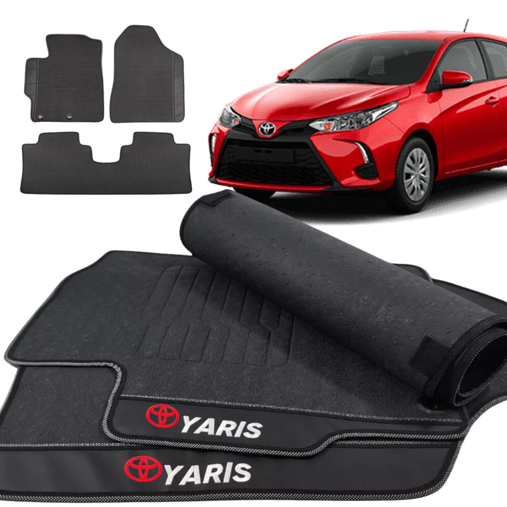 TAPETE BORRACHA PREMIUM YARIS HATCH 2018 A 2024 3 PEÇAS