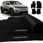 TAPETE BORRACHA PREMIUM COMPASS 2016 A 2024 BORDADO 4 PEÇAS