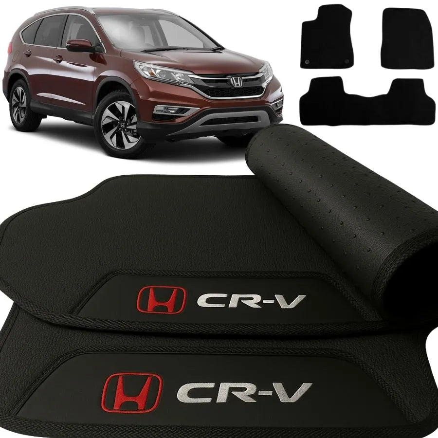 TAPETE BORRACHA PREMIUM CR-V 2012 A 2018 3 PEÇAS