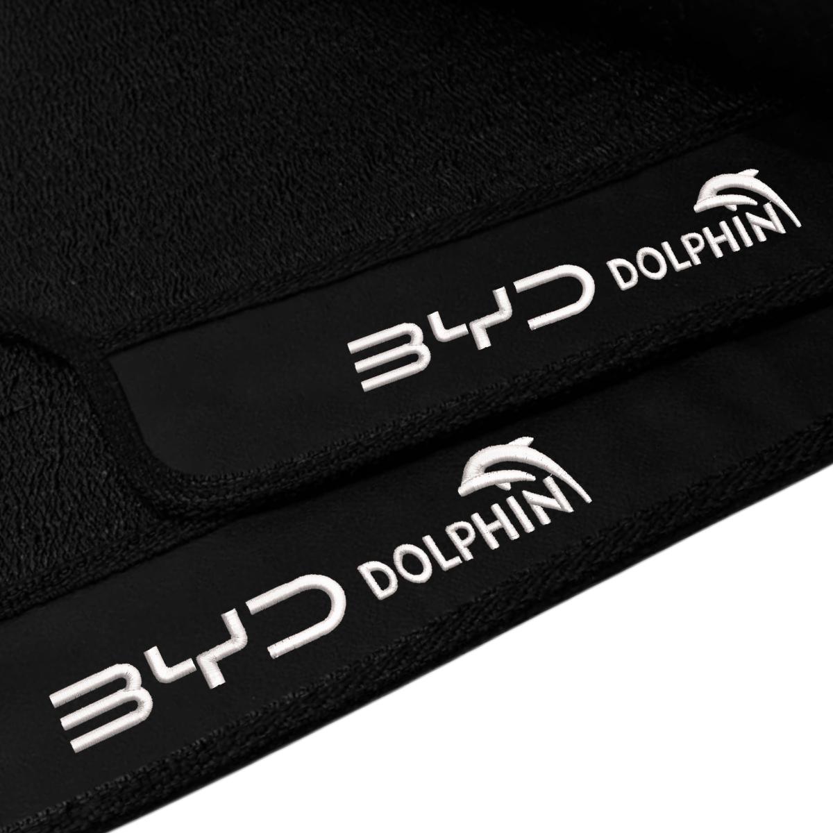 TAPETE BORRACHA PREMIUM BYD DOLPHIN MINI GS 2023 A 2025 BORDADO 4 PEÇAS