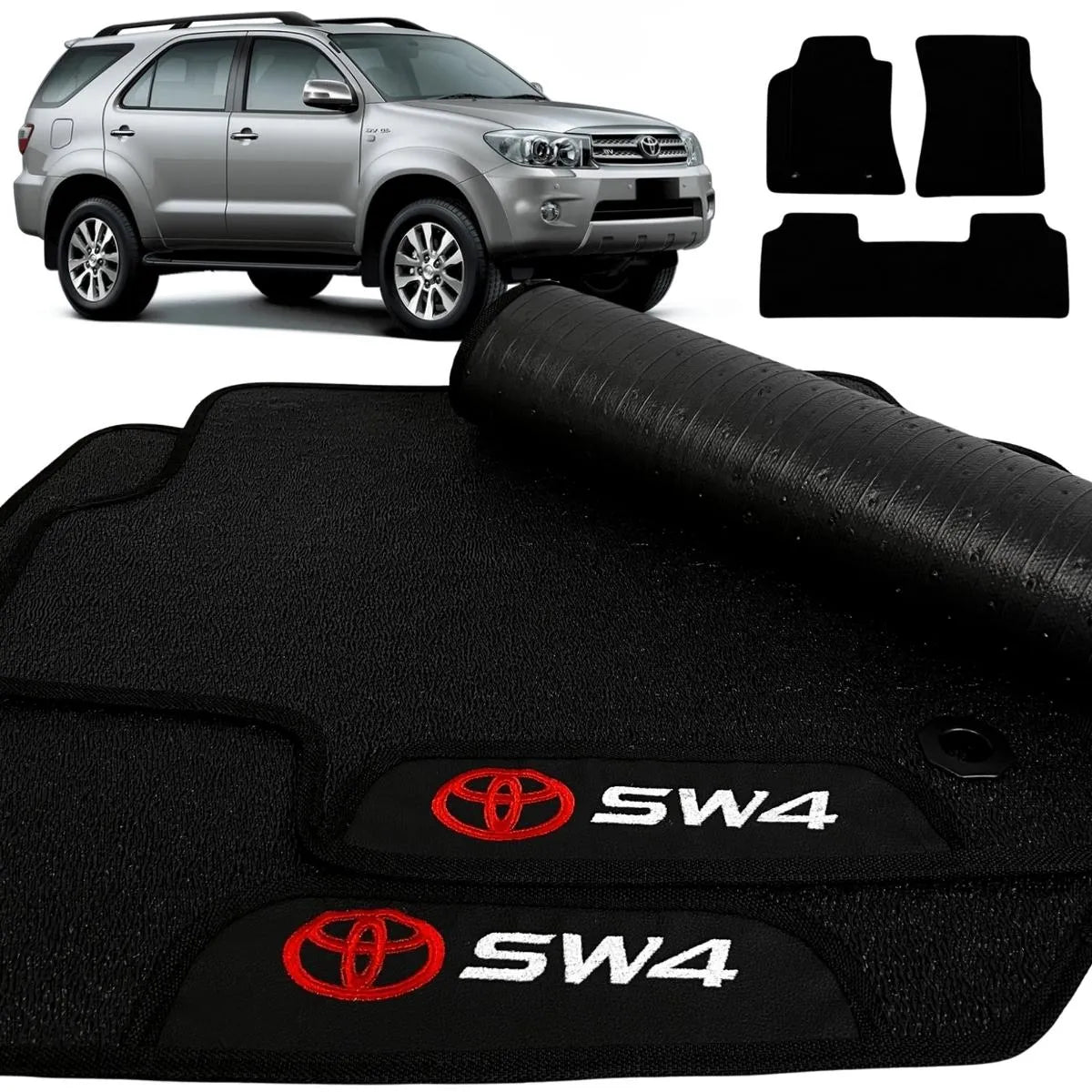 TAPETE BORRACHA PREMIUM SW4 2004 A 2015 3 PEÇAS