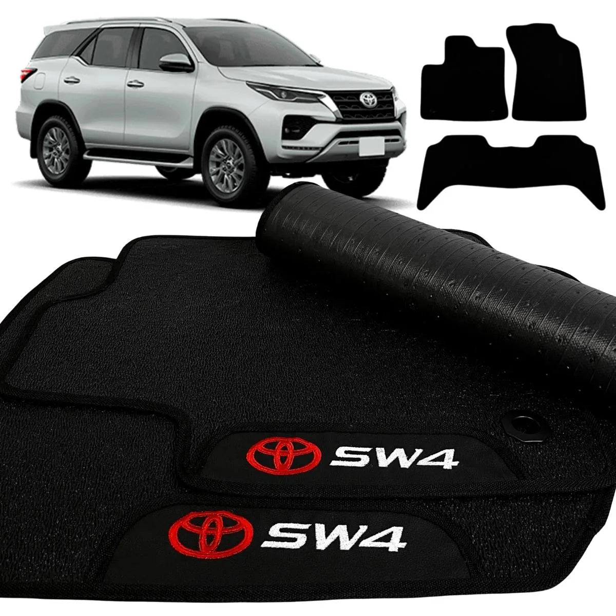 TAPETE BORRACHA PREMIUM SW4 2016 A 2023 3 PEÇAS