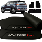 TAPETE BORRACHA PREMIUM TIGGO 7 PRO BORDADO 3 PEÇAS