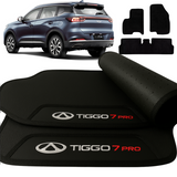 TAPETE BORRACHA PREMIUM TIGGO 7 PRO BORDADO 3 PEÇAS